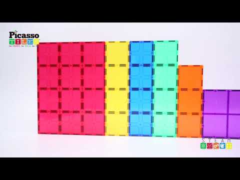 PicassoTiles 60 Piece Classic Magnet Building Tiles