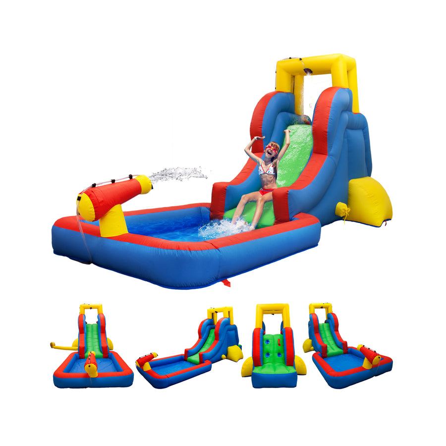 PicassoTiles Inflatable Bounce House Water Slide Park
