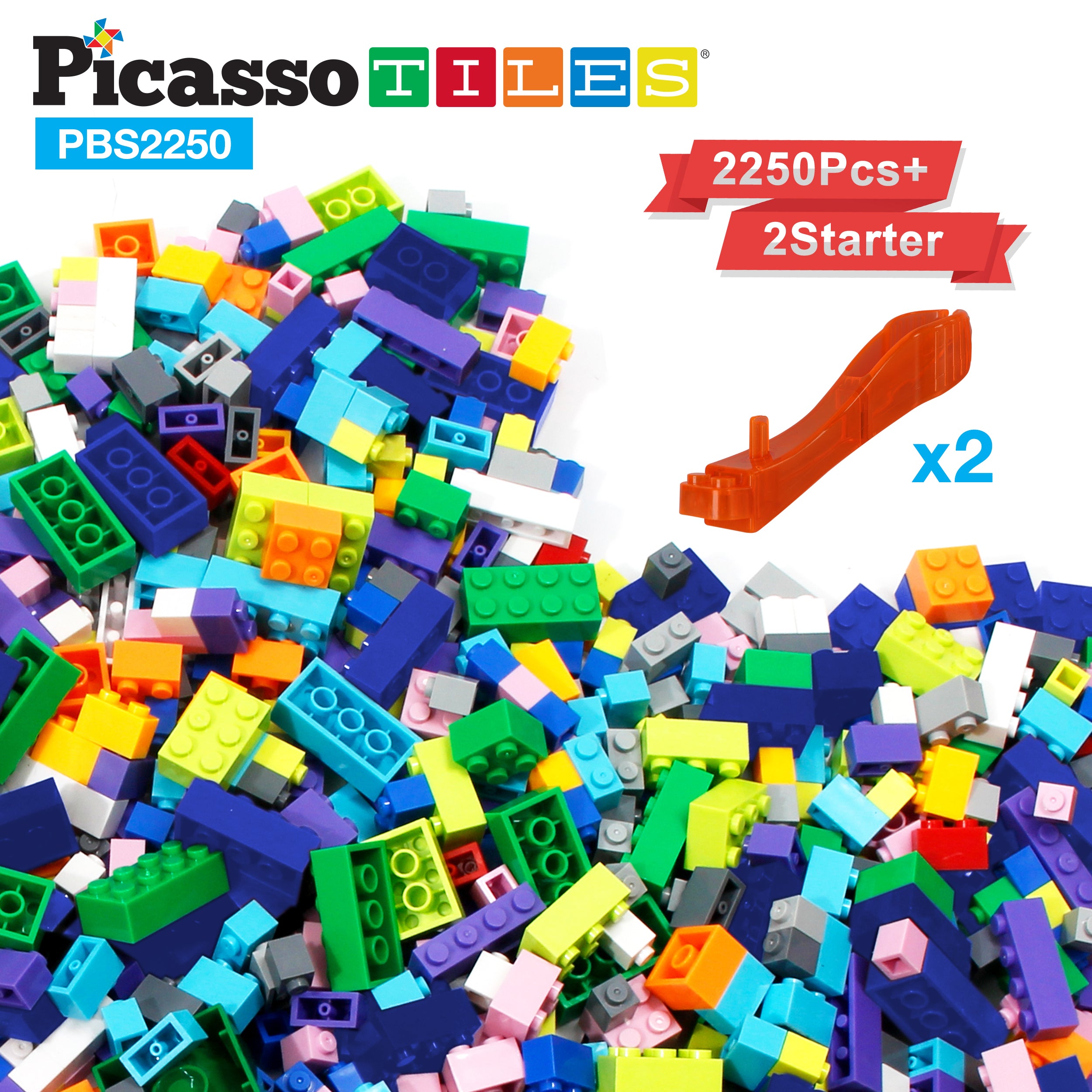 PicassoTiles Building Brick Block 2250 Piece Set