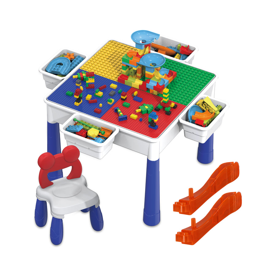 PicassoTiles Large Building Blocks Activity Center Table & Chair Set