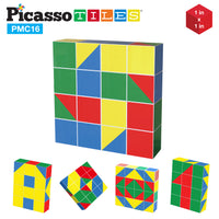 PicassoTiles Geometry Patterns Magnetic Puzzle Cube Set