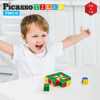PicassoTiles Geometry Patterns Magnetic Puzzle Cube Set