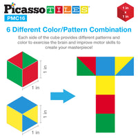 PicassoTiles Geometry Patterns Magnetic Puzzle Cube Set