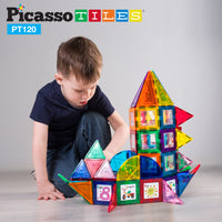 PicassoTiles Magnetic Tile Master Builder with Creative Elements