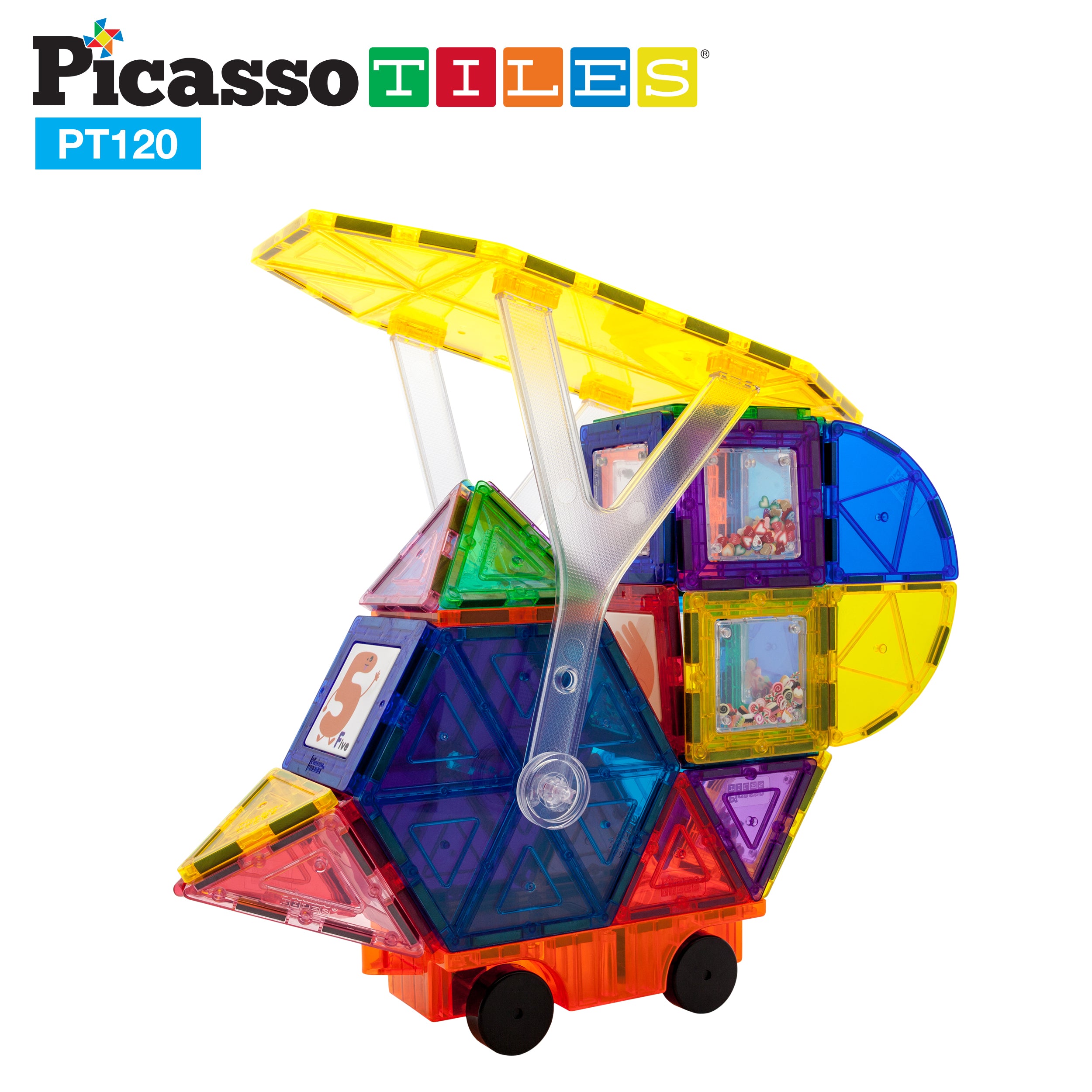 PicassoTiles Magnetic Tile Master Builder With Creative Elements ...