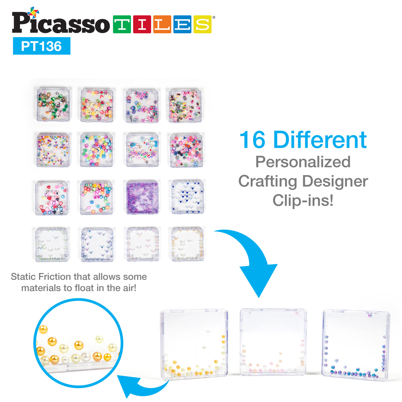 PicassoTiles Magnet Tile STEM Learning Clip-In Card LED Light Set