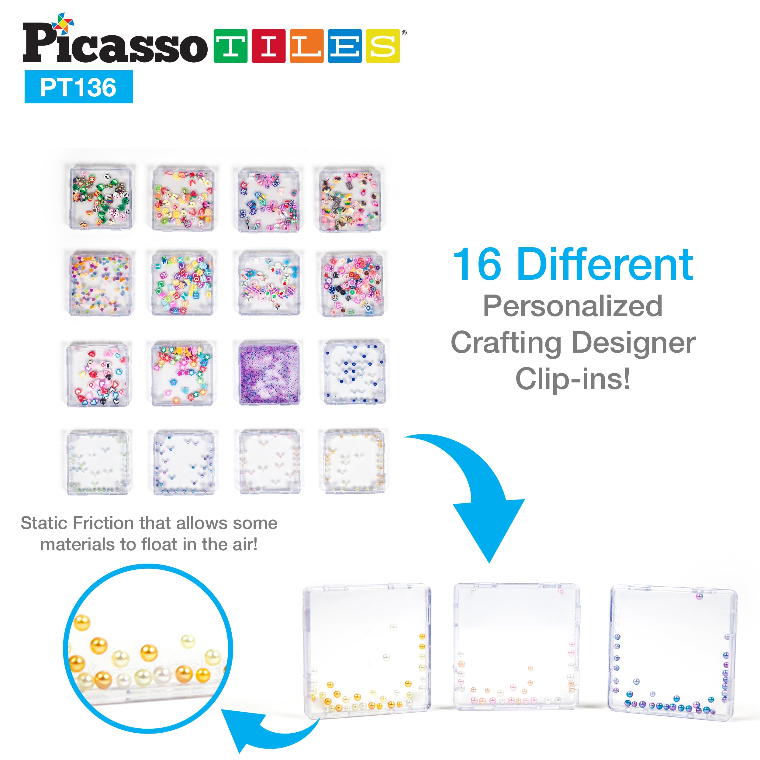 PicassoTiles Magnet Tile STEM Learning Clip-In Card LED Light Set