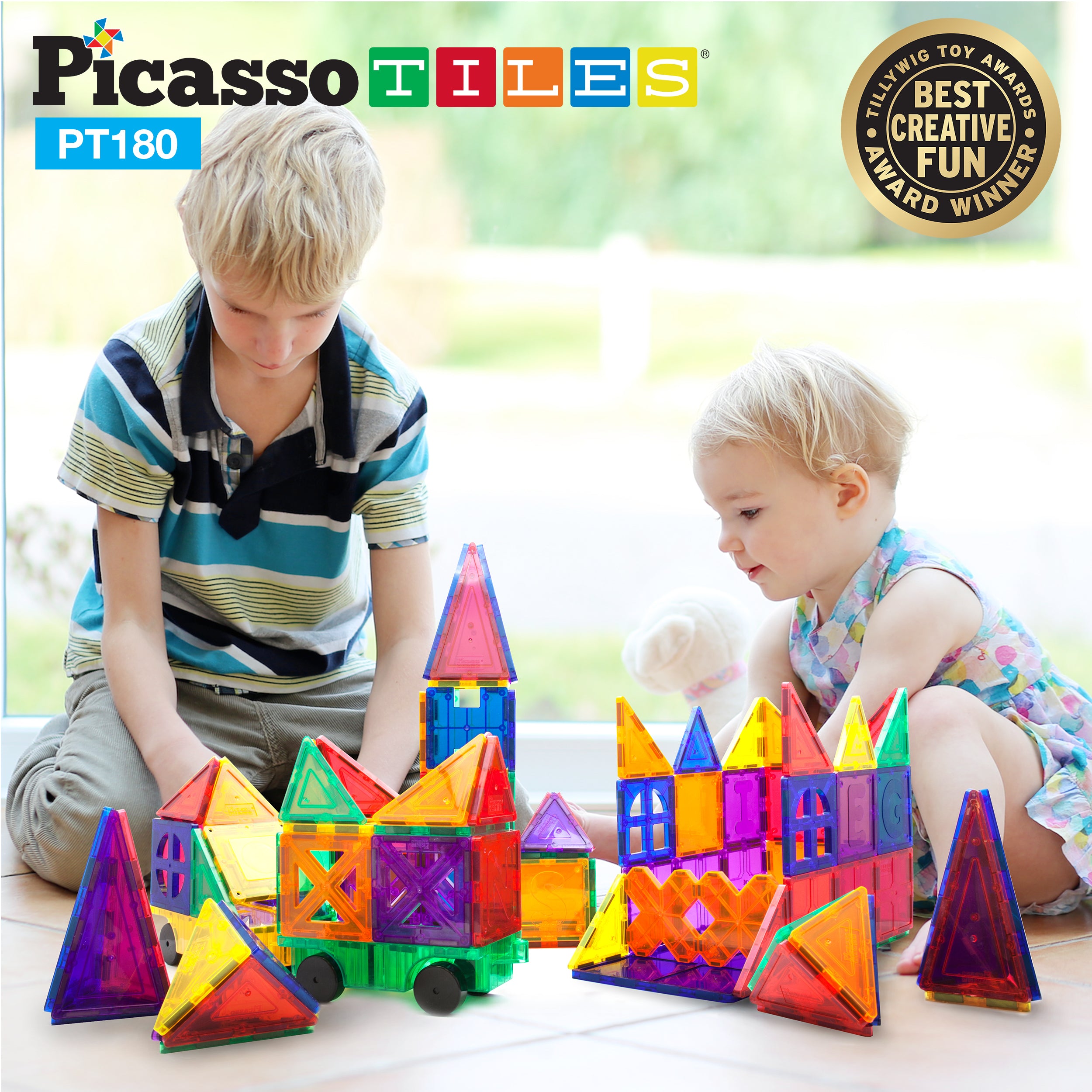 PicassoTiles 180pc Deluxe Combo Toy Set