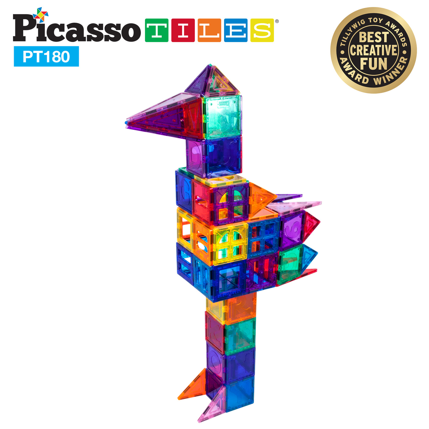 PicassoTiles 180pc Deluxe Combo Toy Set