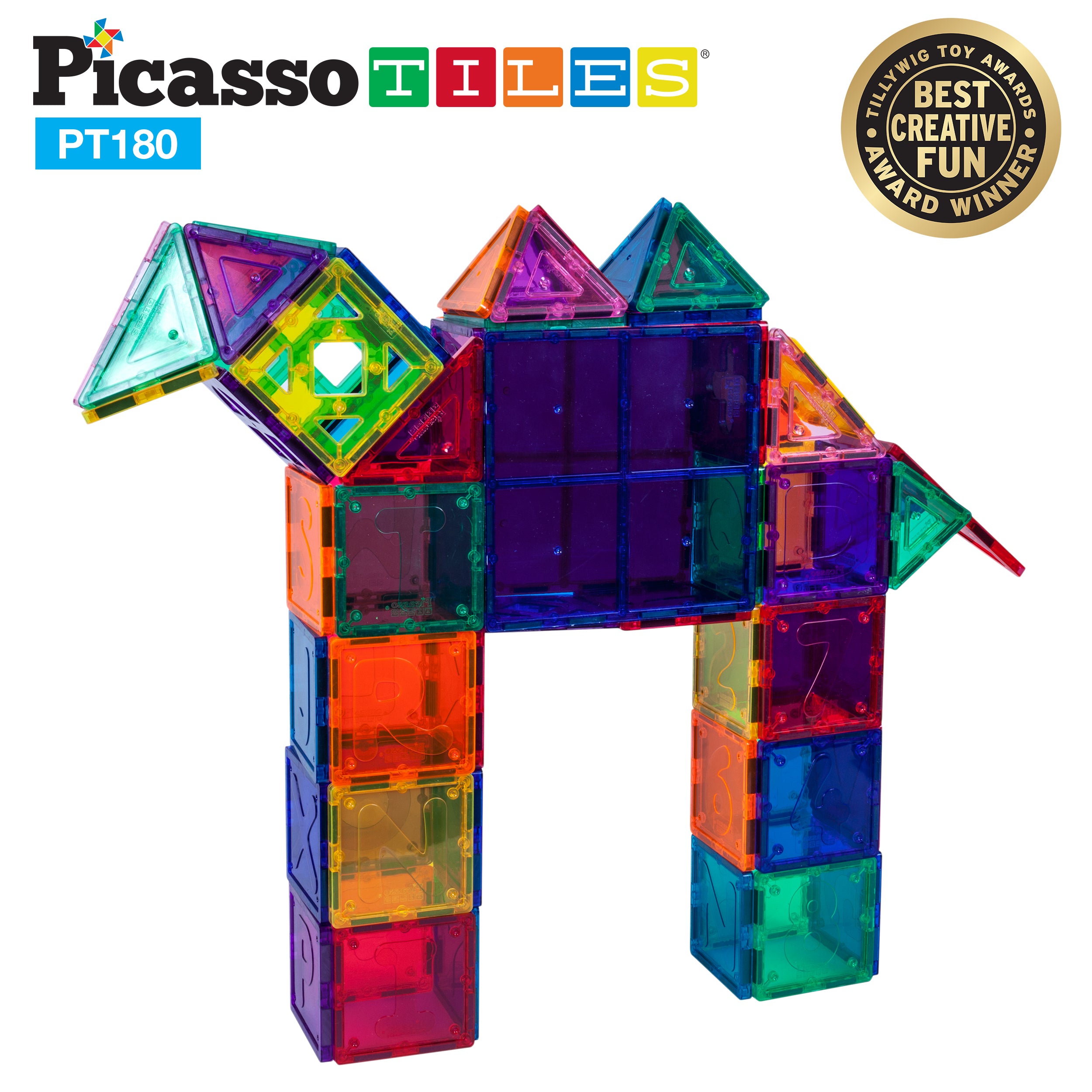 PicassoTiles 180pc Deluxe Combo Toy Set