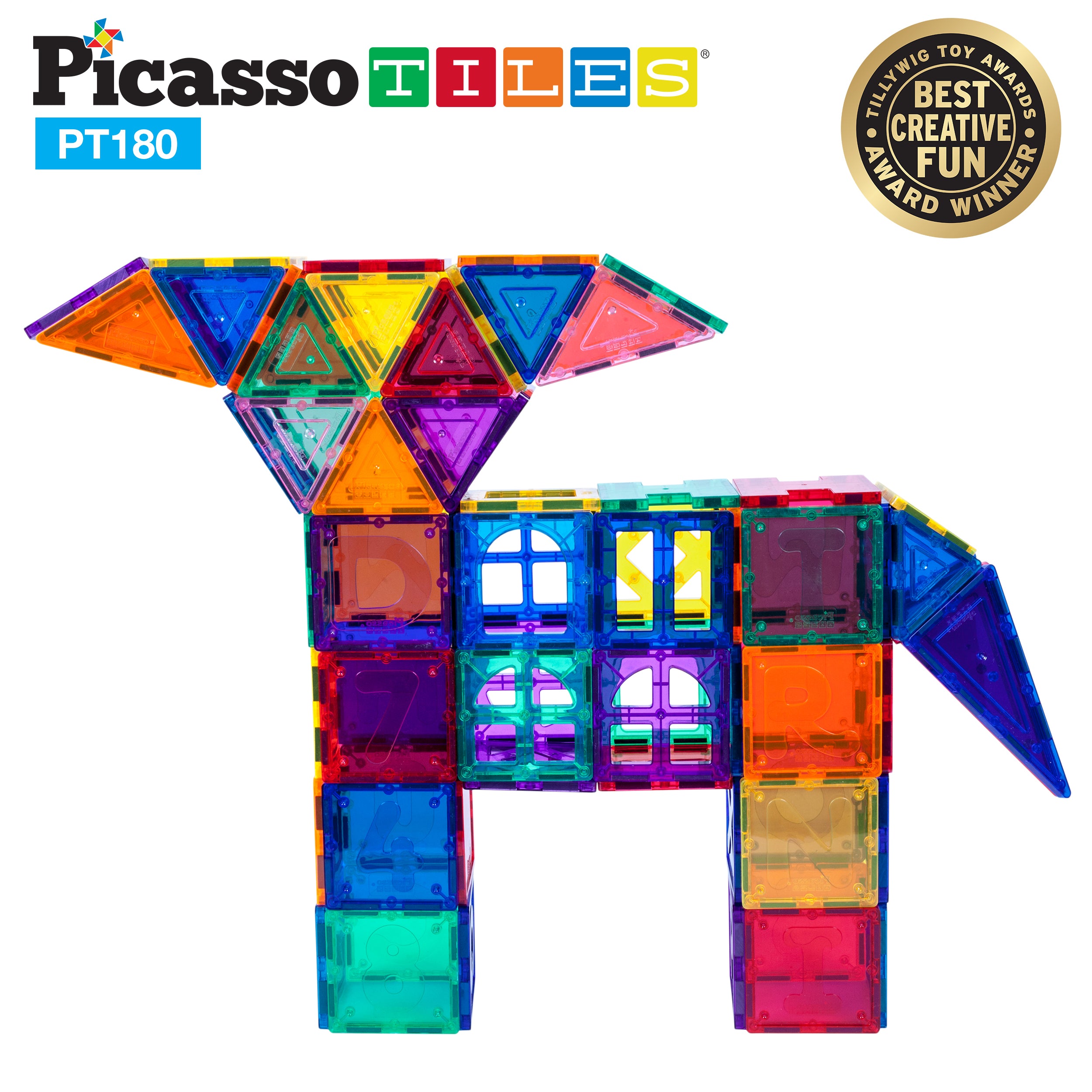 PicassoTiles 180pc Deluxe Combo Toy Set