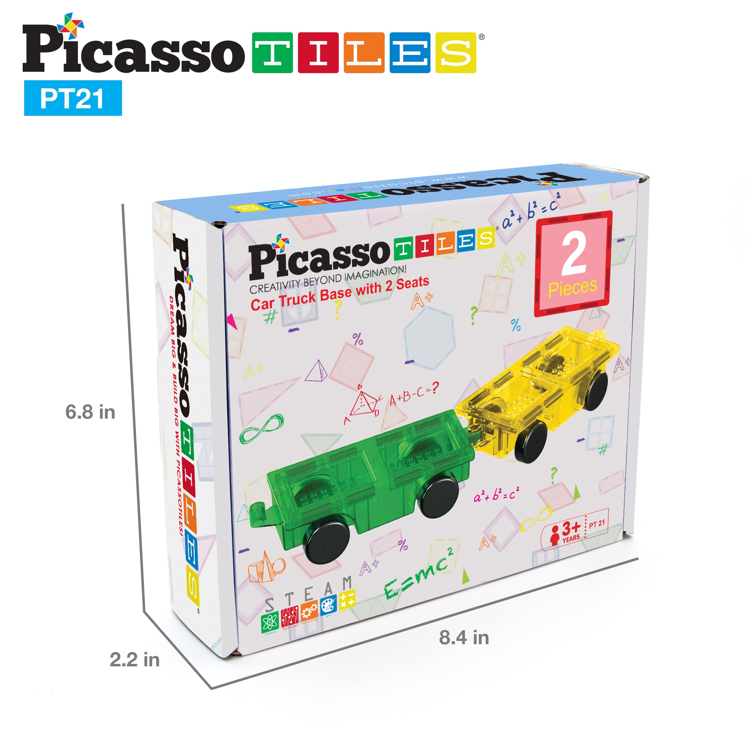 150p Customizable Magnetic Tile and popular Truck Set similar to Mangatiles or Magforme