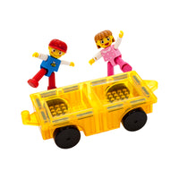 PicassoTiles 2 Action Figures with Transformable Car to Truck