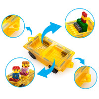 PicassoTiles 2 Action Figures with Transformable Car to Truck