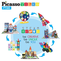 PicassoTiles 3in1 School, Hospital, and Police Station Building Blocks Set