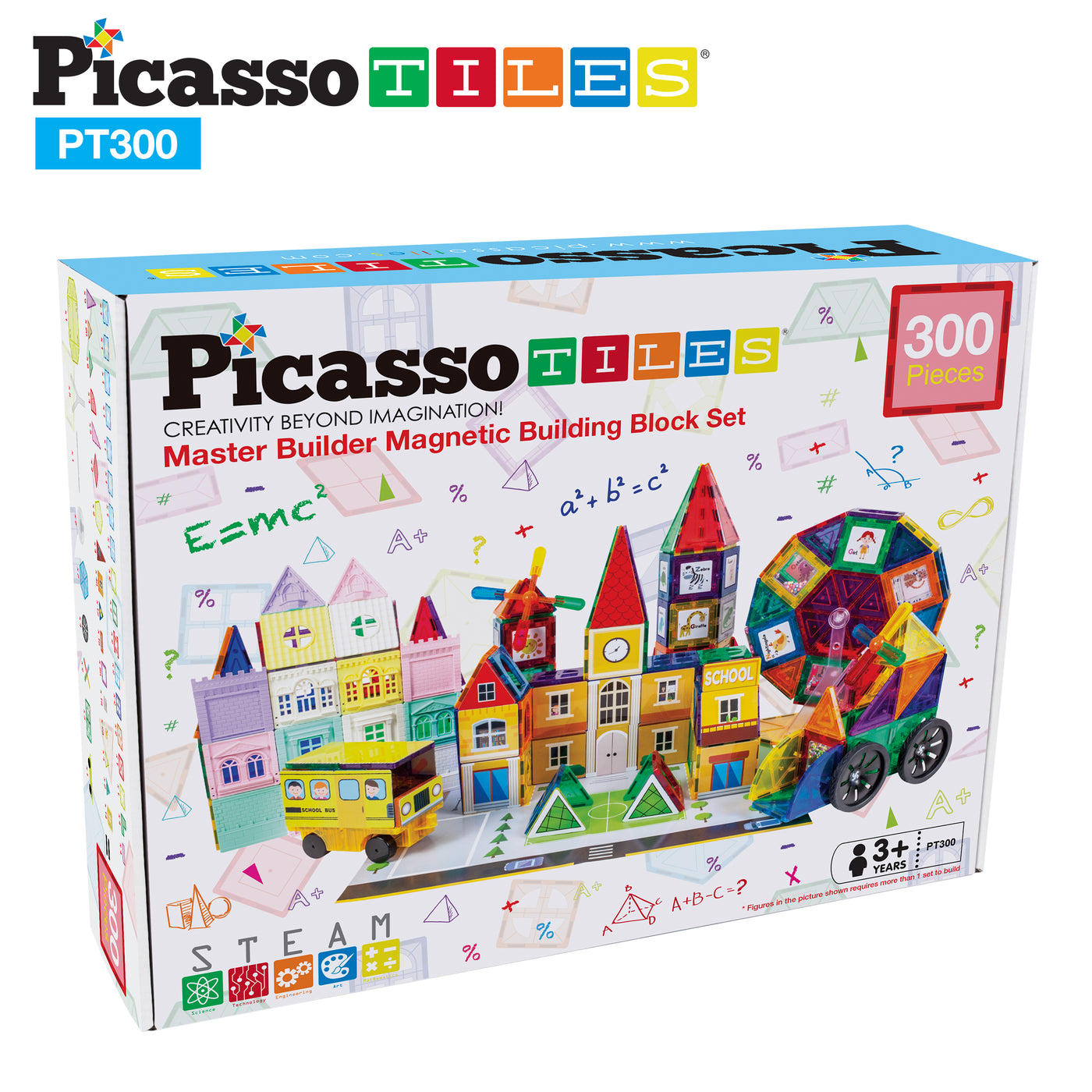 PicassoTiles 3in1 School, Hospital, and Police Station Building Blocks Set