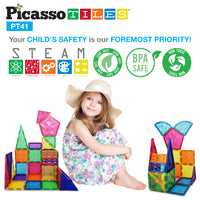 PicassoTiles 41pc Prism Magnetic Building Block Set