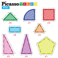 PicassoTiles 41pc Prism Magnetic Building Block Set