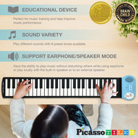 PicassoTiles 49-Key Flexible Roll-Up Piano Keyboard