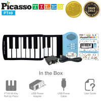 PicassoTiles 49-Key Flexible Roll-Up Piano Keyboard