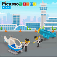 PicassoTiles Magnetic Airplane Character Figure Playset