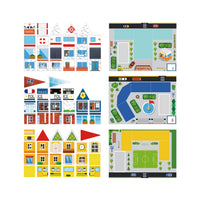 PicassoTiles Magnetic Tile Stick-On Graphics: 3in1 City Theme