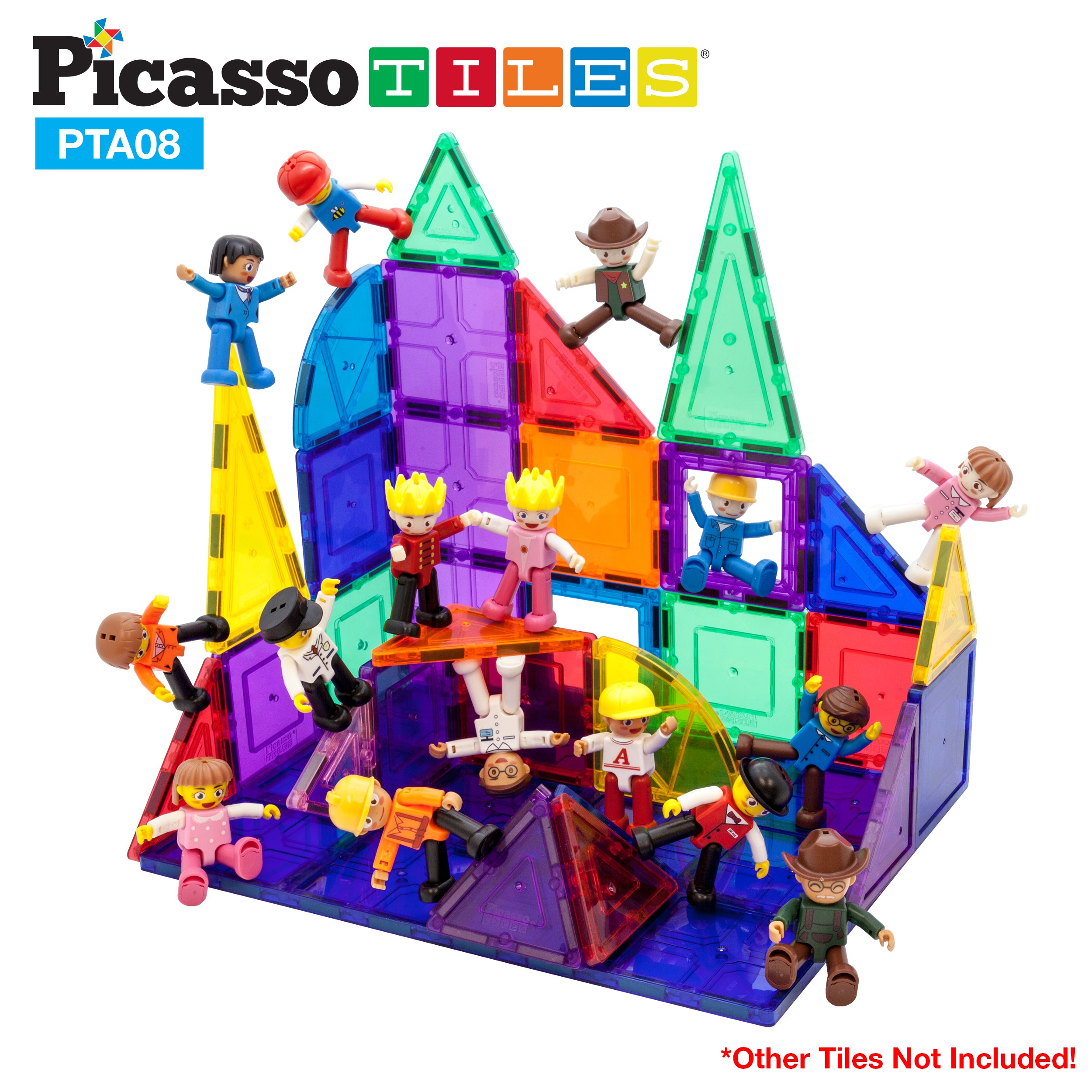 PicassoTiles 16 Piece Character Figure Set