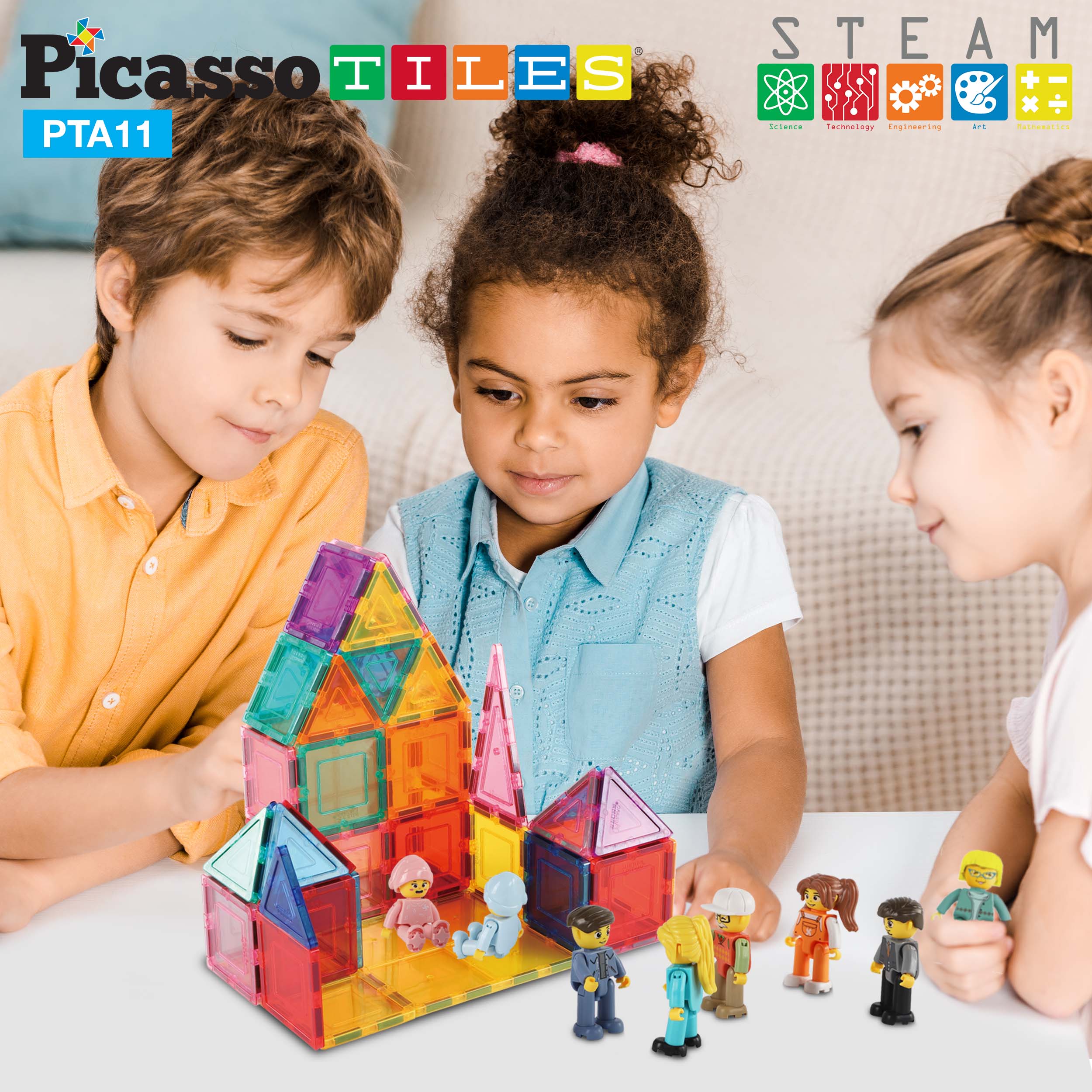 PicassoTiles Family Character Action Figure Magnet Toys