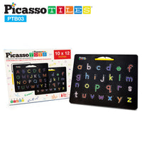 PicassoTiles Double-Sided Magnetic Drawing Board 12x10 Upper Lower Case