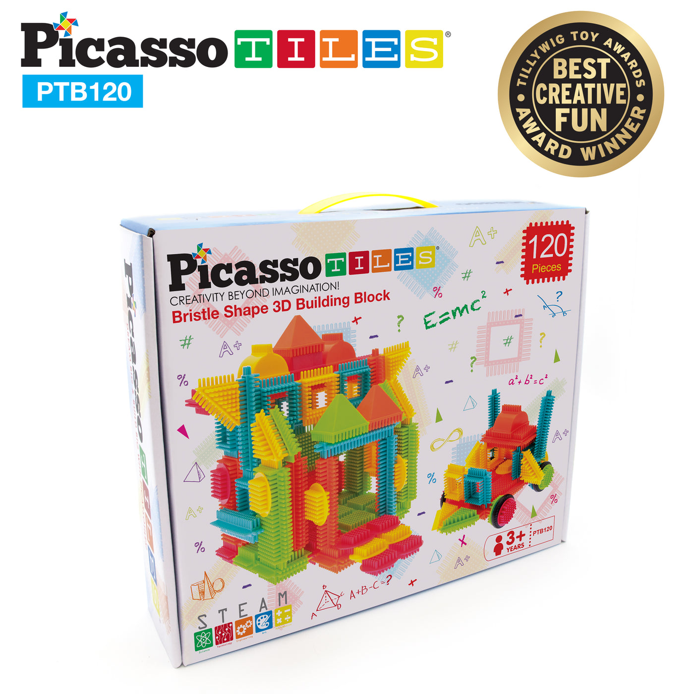 PicassoTiles 120 Piece HedgeHog Blocks