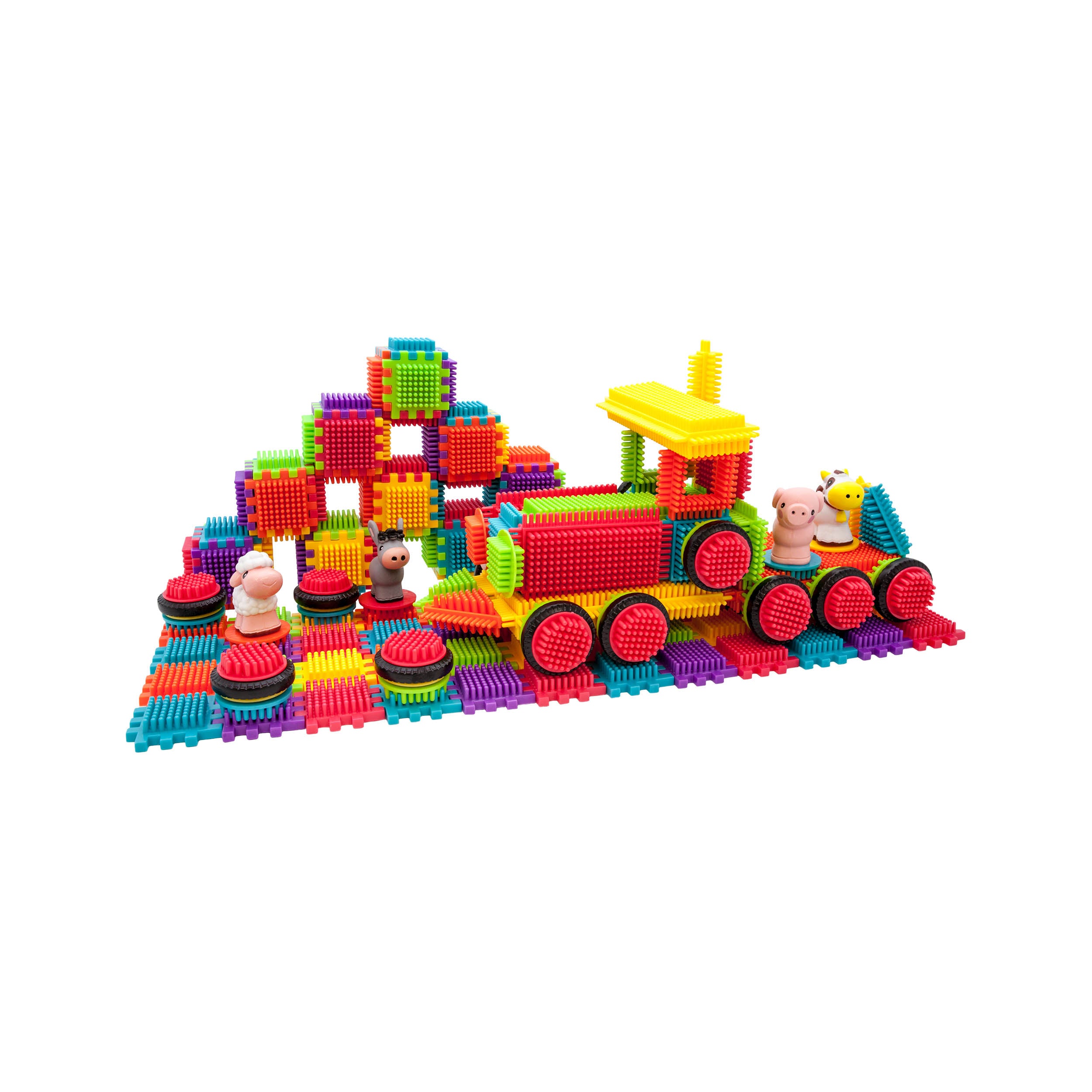 PicassoTiles 151pc Hedgehog Building Block Truck Theme