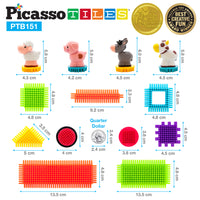 PicassoTiles 151pc Hedgehog Building Block Truck Theme