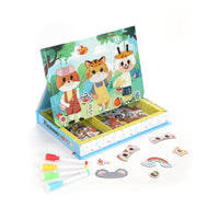 Picassotiles 120pcs Magnetic Animal Sticker Puzzle Book Drawing Board