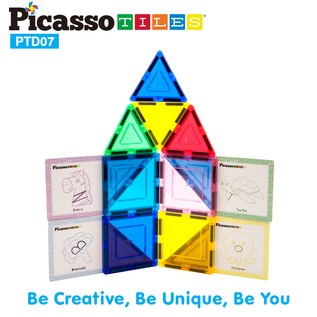 PicassoTiles Magnetic Tile Hidden Letter Game: Discover and Decode