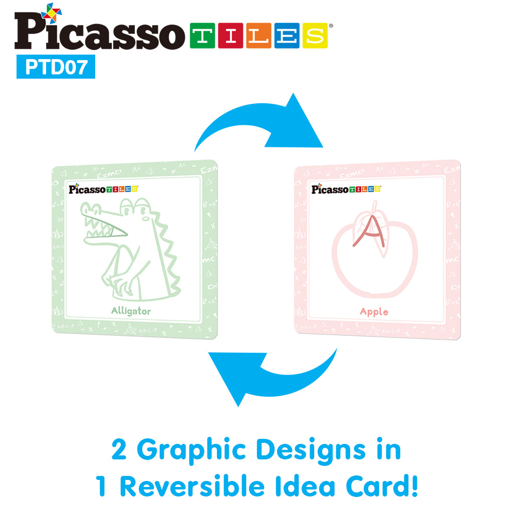 PicassoTiles Magnetic Tile Hidden Letter Game: Discover and Decode