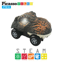 PicassoTiles Dinosaur Racing Cars