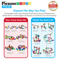 PicassoTiles 2-in-1 Marble Run and Racing Track Magnet Toy