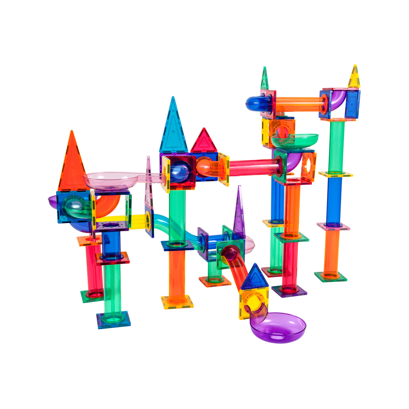 PicassoTiles 150 Piece Marble Run Building Blocks Set