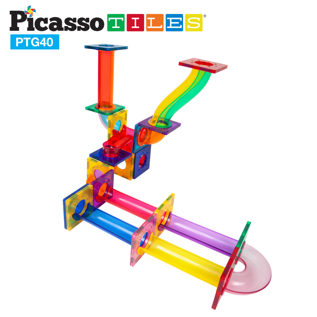 PicassoTiles 150 Pieces Marble Run Building Blocks PTG150