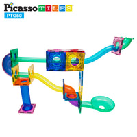 PicassoTiles 50pc Marble Run Building Blocks Set