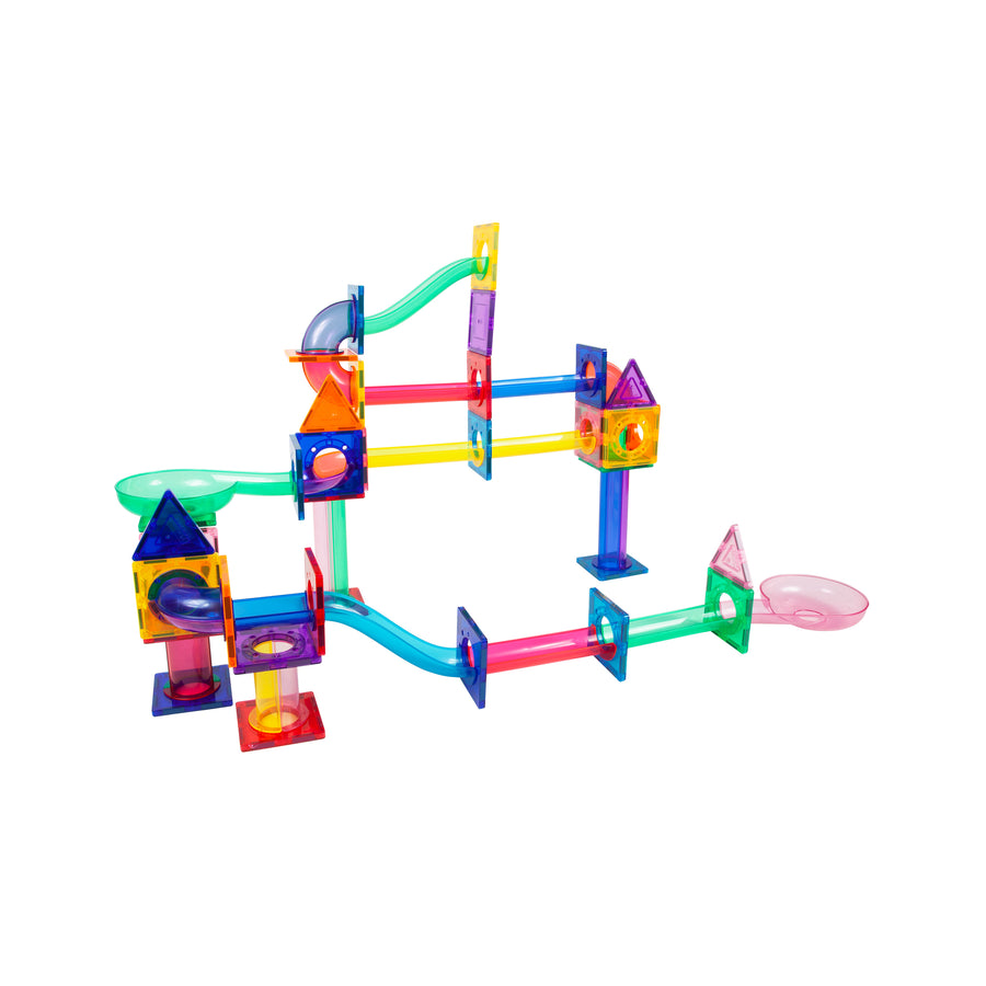 PicassoTiles 71pc Marble Run Building Blocks Connecting Set