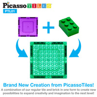 PicassoTiles Magnetic Brick Blocks Toy Tile Combo Pack