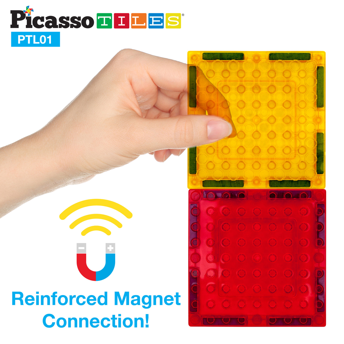 PicassoTiles Magnetic Brick Blocks Toy Tile Combo Pack