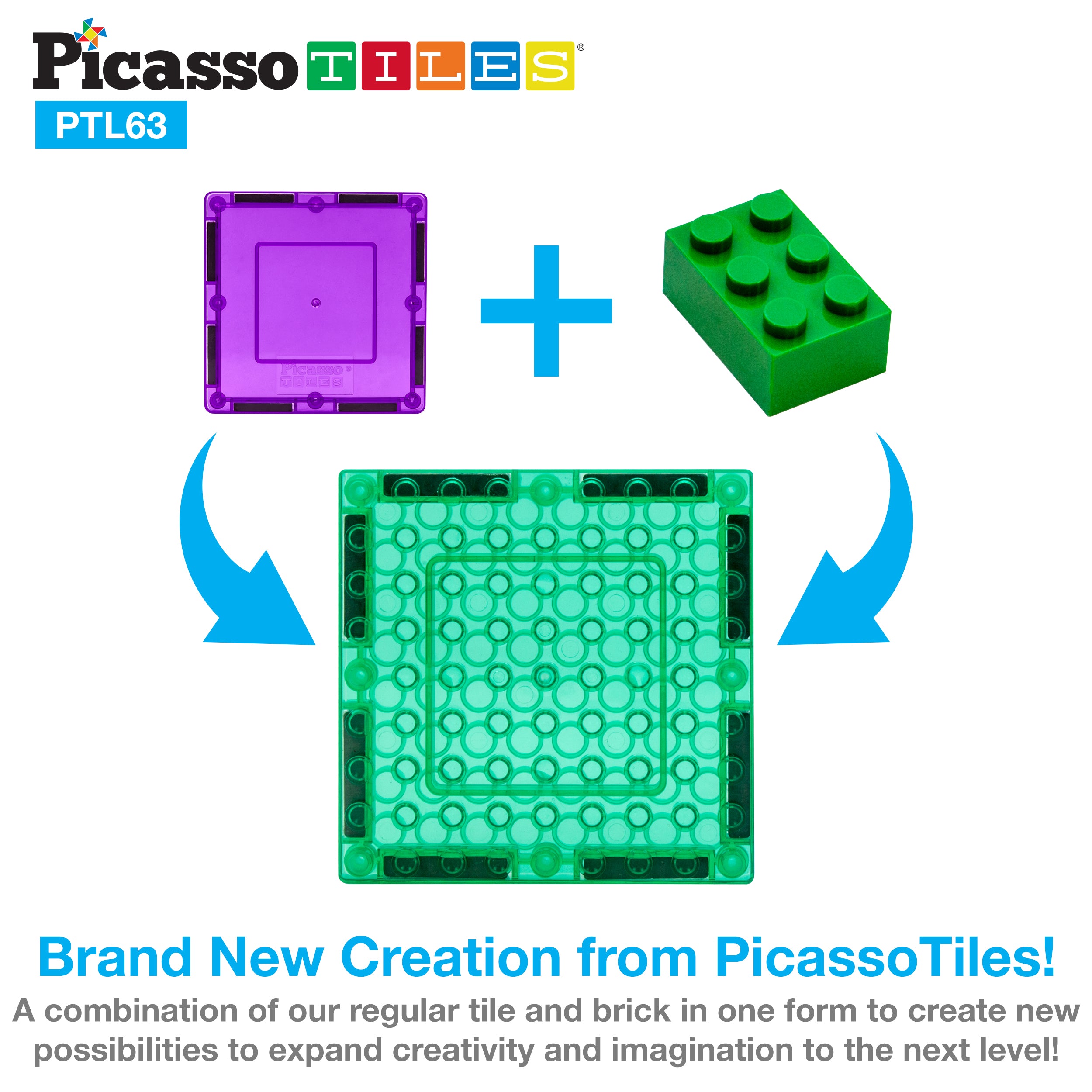 PicassoTiles Magnetic Tile Brick Block STEM Learning Set