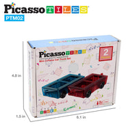 PicassoTiles Mini Car Truck 2pc Set