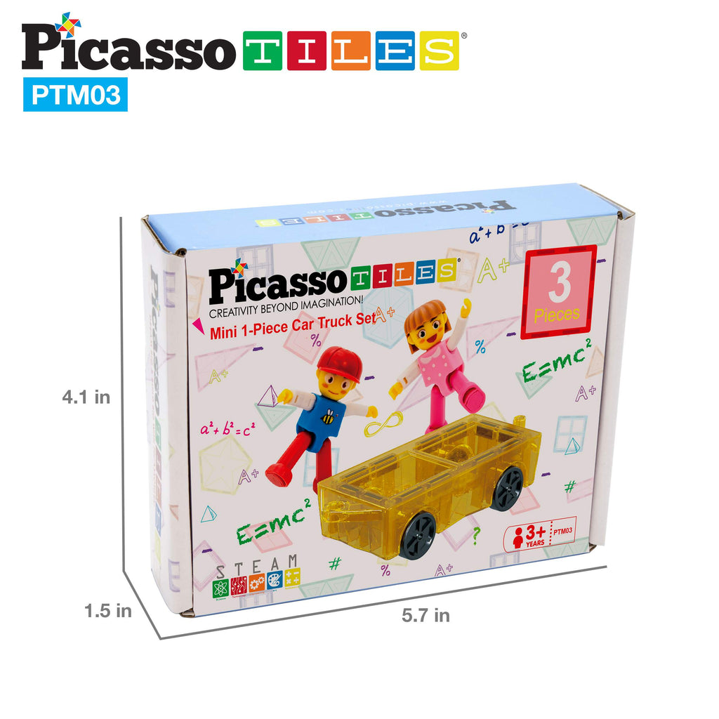 PicassoTiles Mini Car & 2 Character Play Set