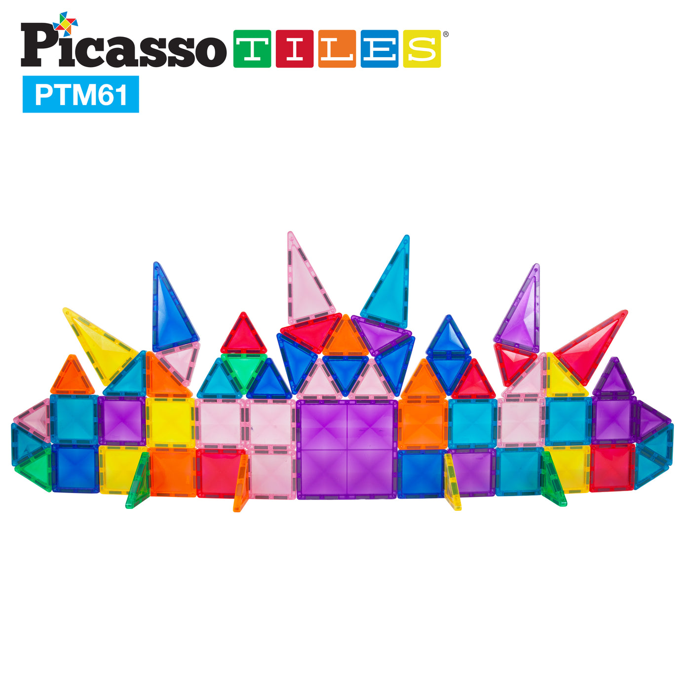 PicassoTiles Mini Diamond 61pc Travel Set