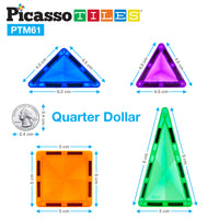 PicassoTiles Mini Diamond 61pc Travel Set