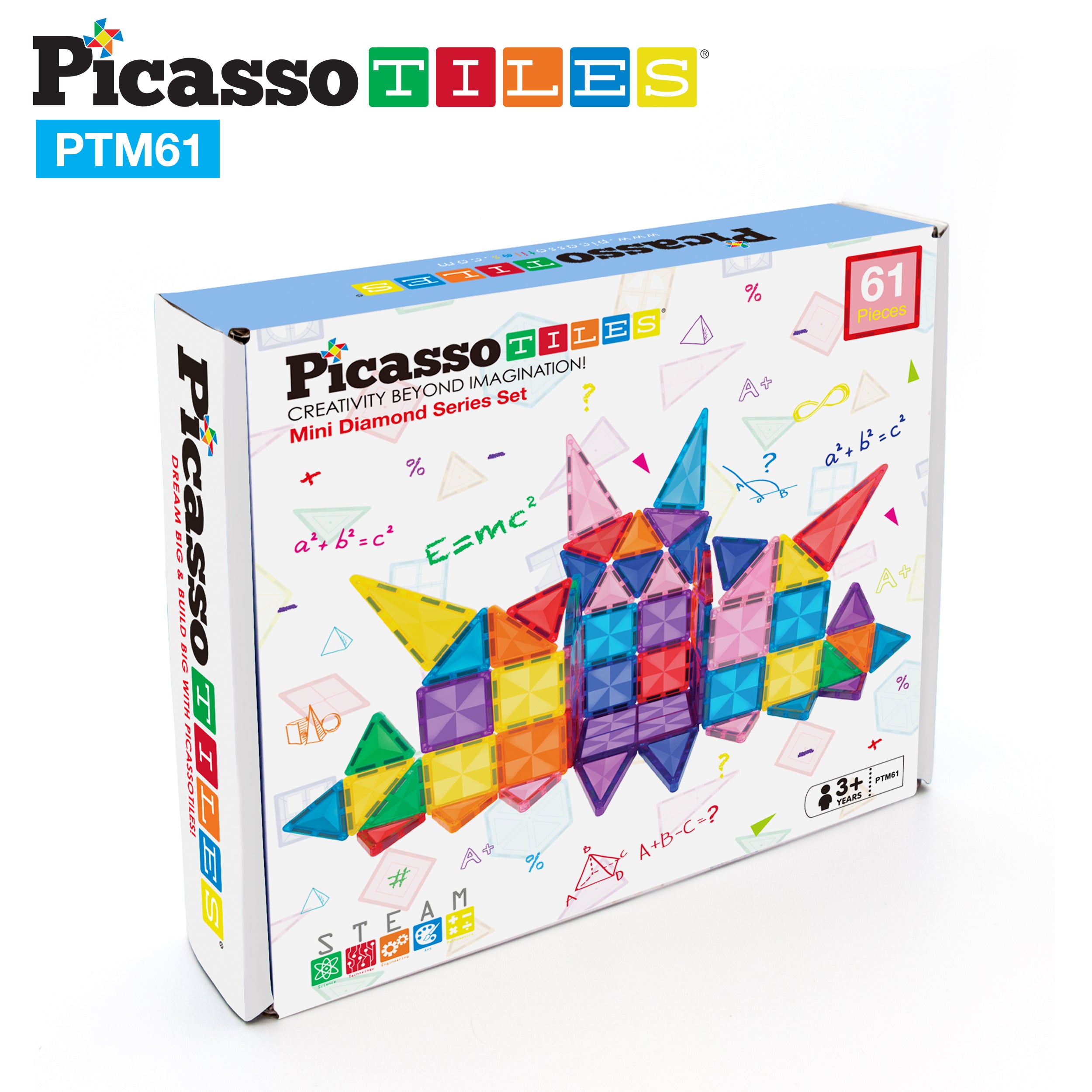 PicassoTiles Mini Diamond 61pc Travel Set