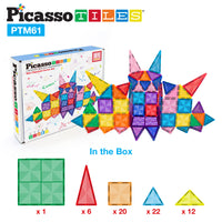 PicassoTiles Mini Diamond 61pc Travel Set